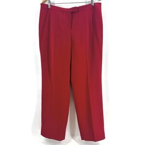 Nygard Collection Women's Size 14 Petit Red Lined‎ Dress Pants/Slacks Fancy AA26